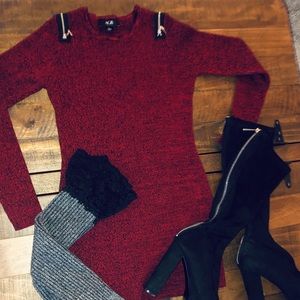 AGB size L maroon sweater dress